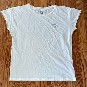 Vuori Sun Lover White T-shirt Size Small